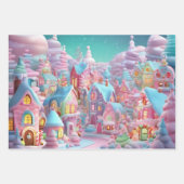 Reeks kerstpapier van 3 inpakpapier vel (Voorkant)