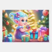 Reeks kerstpapier van 3 inpakpapier vel (Voorkant 3)