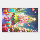 Reeks kerstpapier van 3 inpakpapier vel (Voorkant)