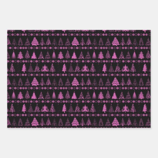 Reeks kerstpapier van 3 inpakpapier vel (Voorkant)