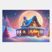 Reeks kerstpapier van 3 inpakpapier vel (Voorkant 3)