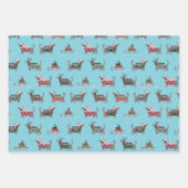 Reeks kerstpapier voor de onmiddellijke verpakking inpakpapier vel (Voorkant)