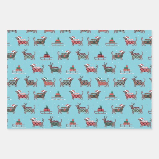 Reeks kerstpapier voor de onmiddellijke verpakking inpakpapier vel (Voorkant)