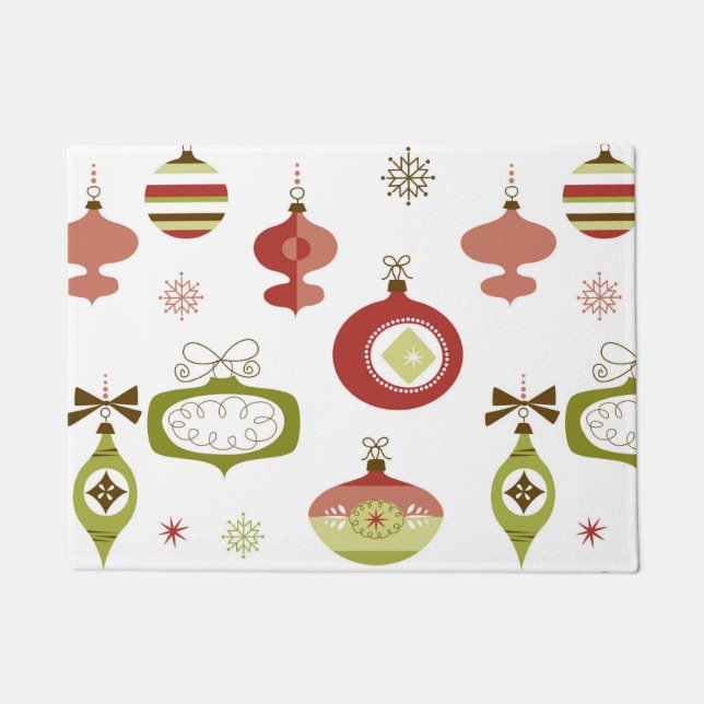 Reeks kerstversieringen met Retro Deurmat (Voorkant)