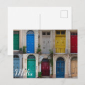 Reeks kleurrijke voordeuren in Malta Briefkaart (Voorkant / Achterkant)