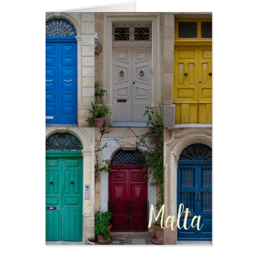 Reeks kleurrijke voordeuren op Malta (Voorkant)