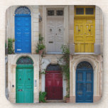 Reeks kleurrijke voordeuren op Malta Bier Onderzetter<br><div class="desc">Reeks kleurrijke voordeuren in Valletta,  Malta. Collage van kleurrijke voordeuren op Malta</div>