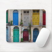 Reeks kleurrijke voordeuren op Malta Muismat (Met muis)
