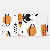 Reeks leuke kattenillustratie ontwerpkunst. F Case-Mate iPhone Case (Achterkant (horizontaal))