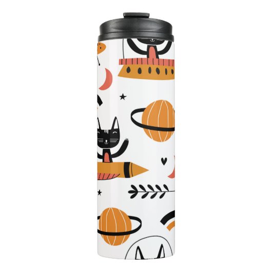Reeks leuke kattenillustratie ontwerpkunst. F Thermosbeker (Voorkant)