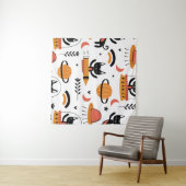 Reeks leuke kattenillustratie ontwerpkunst. F Wandkleed (In Situ (horizontaal))