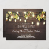 reeks lichten herfst repetitie diner uitnodiging (Voorkant / Achterkant)