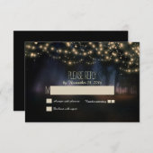 reeks lichten rustieke bruiloft RSVP-kaarten RSVP Kaartje (Voorkant / Achterkant)