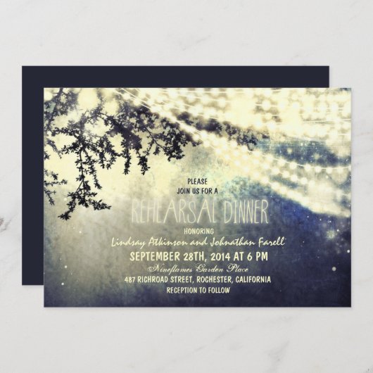 reeks lichtjes rustic repetitief diner kaart (Voorkant / Achterkant)