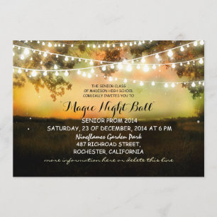 reeks lichtrustige Prom-uitnodigingen Kaart