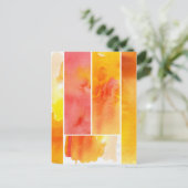 Reeks met de hand geschilde abstracte waterverf briefkaart (Staand voorkant)