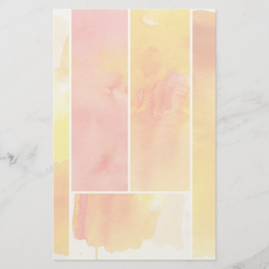 Reeks met de hand geschilde abstracte waterverf briefpapier (Voorkant)