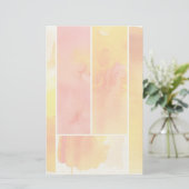 Reeks met de hand geschilde abstracte waterverf briefpapier (Staand voorkant)