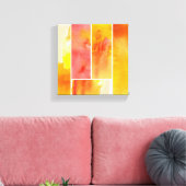 Reeks met de hand geschilde abstracte waterverf canvas afdruk (Insitu (Woonkamer))