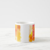 Reeks met de hand geschilde abstracte waterverf espresso kop (Voorkant)