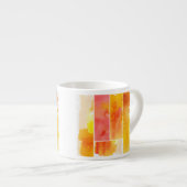 Reeks met de hand geschilde abstracte waterverf espresso kop (Voorkant rechts)