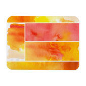Reeks met de hand geschilde abstracte waterverf magneet (Horizontaal)