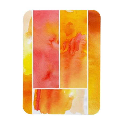 Reeks met de hand geschilde abstracte waterverf magneet (Verticaal)