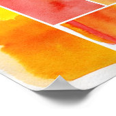 Reeks met de hand geschilde abstracte waterverf poster (Hoek)