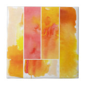 Reeks met de hand geschilde abstracte waterverf tegeltje (Voorkant)