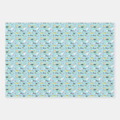 Reeks met drie vellen kerstbekkenpakpapier (Voorkant 3)