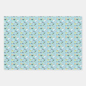 Reeks met drie vellen kerstbekkenpakpapier (Voorkant)