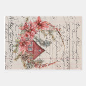 Reeks ompakken papier (3)  thema Kerstmis 03 Inpakpapier Vel (Voorkant 3)