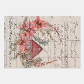 Reeks ompakken papier (3)  thema Kerstmis 03 Inpakpapier Vel (Voorkant)