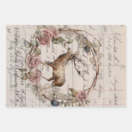 Reeks ompakken papier (3)  thema Kerstmis 04 Inpakpapier Vel (Voorkant 2)