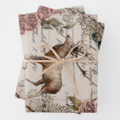 Reeks ompakken papier (3)  thema Kerstmis 04 Inpakpapier Vel (In situ)