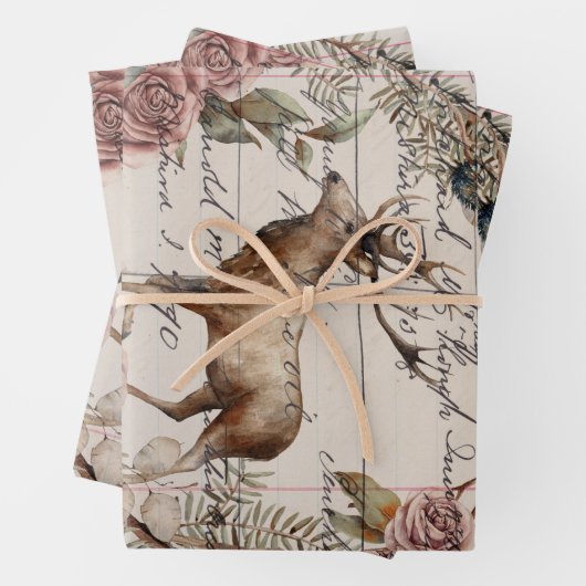 Reeks ompakken papier (3)  thema Kerstmis 04 Inpakpapier Vel (In situ)