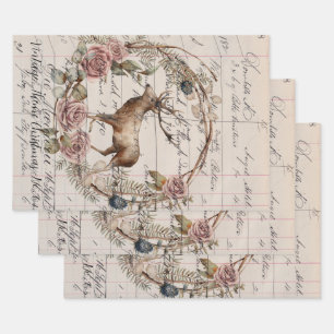 Reeks ompakken papier (3)  thema Kerstmis 04 Inpakpapier Vel