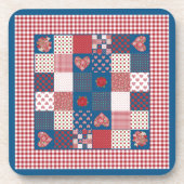 Reeks Onderzetters met kurk: Diepe rode rozen (Voorkant)