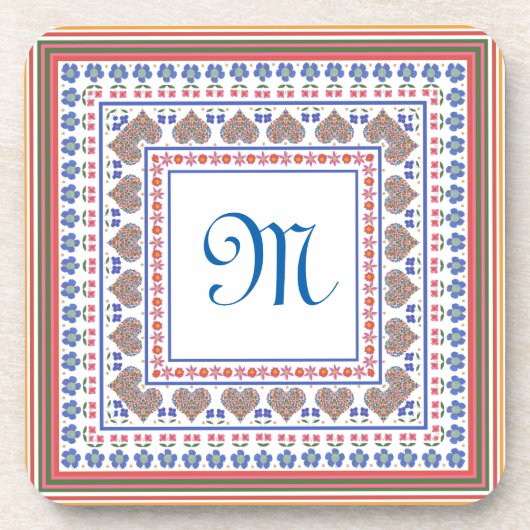 Reeks Onderzetters vouwtekenstijlrand (Voorkant)