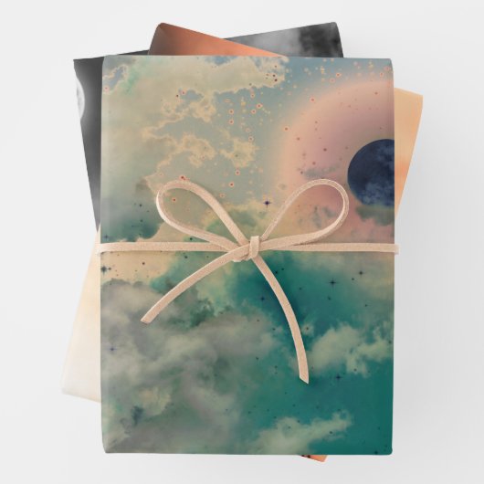 Reeks opvulpapier met 3-ACHT HUID EN LICHTING Inpakpapier Vel (In situ)