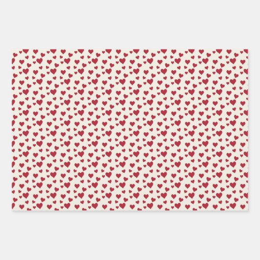 Reeks papier voor het ompakken van harten inpakpapier vel (Voorkant 3)