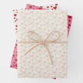 Reeks papier voor het ompakken van harten inpakpapier vel (In situ)