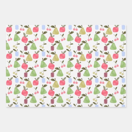 Reeks, papiervruchten, fruitpapier inpakpapier vel (Voorkant)