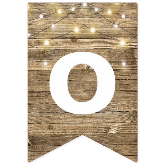 reeks partijlichten op bijtend hout vlaggetjes (Tweede vlag)