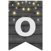 reeks partijlichten op zwart hout vlaggetjes (Tweede vlag)