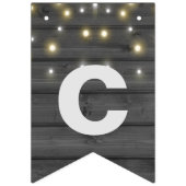 reeks partijlichten op zwart hout vlaggetjes (Eerste vlag)