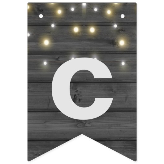 reeks partijlichten op zwart hout vlaggetjes (Eerste vlag)