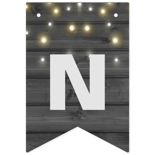 reeks partijlichten op zwart hout vlaggetjes (Derde vlag)