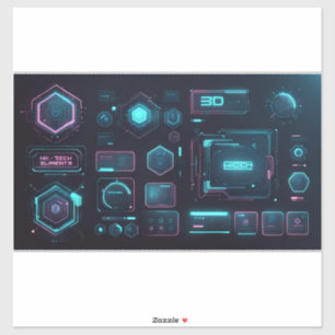 reeks pictogrammen voor ontwerp, Collectie van Vec Sticker