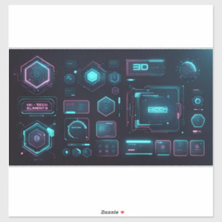 reeks pictogrammen voor ontwerp, Collectie van Vec Sticker